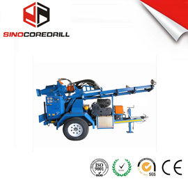 200M Protable Small Trailer Hydraulic Water Well Wiertnica Rig Borehole Drilling Equipment